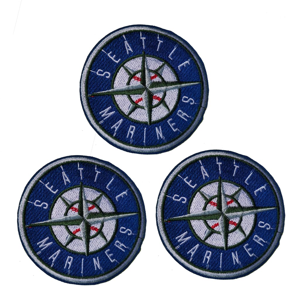 Photo 1 of Yerchic Mariners Patch Seattle Iron On Sew On Embroidered Patches for Jacket Shirts Jeans Backpack Sewing Decorating DIY Craft 3IN(3 pcs)