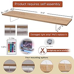 LA QUEENIE Monitor Stand Riser,Wood & Acrylic