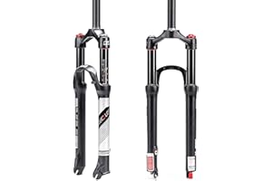 BUCKLOS 26/27.5/29 Travel 120mm MTB Air Suspension Fork, Rebound Adjust 1 1/8 Straight/Tapered Tube QR 9mm Manual/Remote Lockout XC AM Ultralight Mountain Bike Front Forks