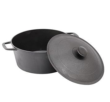Gusseisen Kazan Kasan Schmortopf 3L Metalldeckel (Ø 22cm 3 Liter)