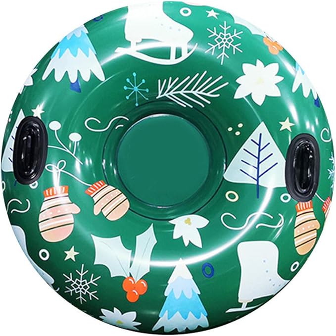 YUGHGH Snow Tube, 47 Inch Inflatable Snow Sled for Kids and