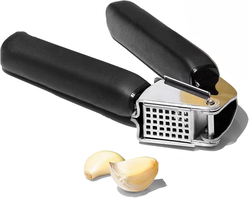 OXO Good Grips Garlic Press Stainless Steel Large Hopper Comfort Handles