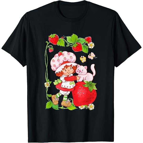 Maglietta Donna Hello Kitty X Strawberry Shortcake, Crossover Con Casa Delle Fragole, Colore Rosa Minerale, Cotone Morbido
