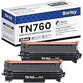 TN-760 TN760 High Yield Black Toner Cartridge Compatible TN 760 Toner Cartridge Replacement for Brother TN760 TN-760 DCP-L2550DW MFC-L2750DW MFC-L2710DW Toner Printer (2-Pack).