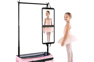 Omidel Foldable Portable Full Length Mirror for Dance, Camping & Travel – Shatterproof Hanging Full Body Makeup Mirror with C