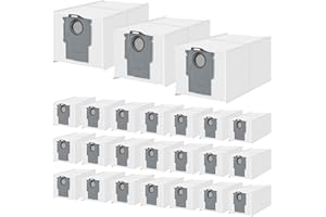 ANDONGO 24 Pack Qrevo Dust Bags for Roborock QV 35A/Saros 10R/Qrevo S/Qrevo Pro/Qrevo Plus/Qrevo Master/Qrevo Slim/Qrevo Curv/Qrevo Edge/S8 MaxV Ultra Robot Vacuum, 3L Large Capacity Replacement Dust Bag