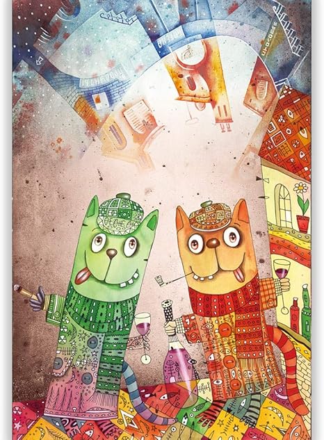Amazon Co Jp 300 500 1000ピースパズル 漫画アニメシュールな抽象絵画のパズルクリエイティブ玩具ギフト W 04 27 Color E Size 300p ホーム キッチン