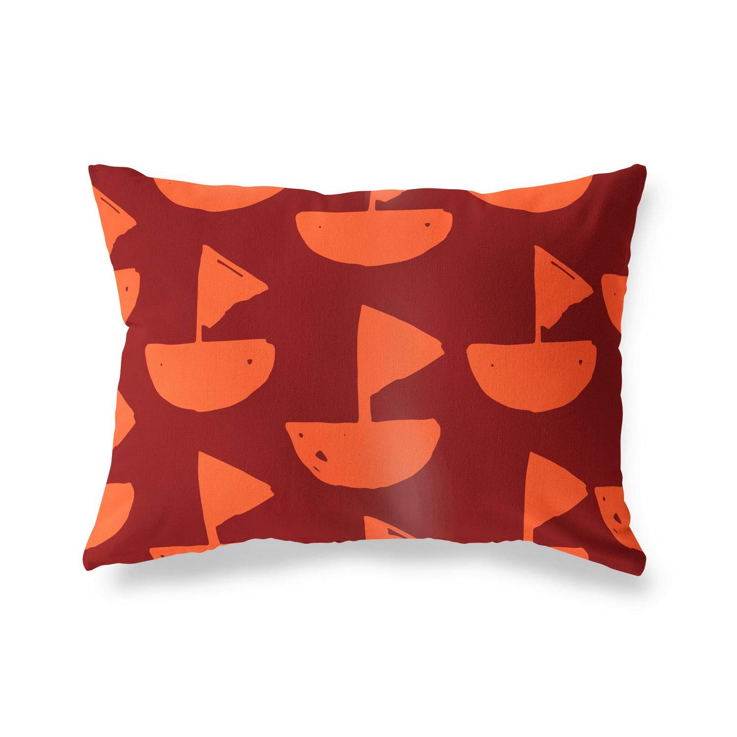 BonaMaison Decorative Cushion Cover, Orange Bordeux Throw Pillow Covers, Home Decorative Pillowcases for Livingroom, Sofa, Bedroom, Size: 45X60 Cm - Designed and Manufactured in Turkey