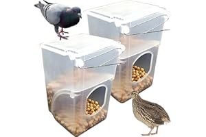 SRRPSPIGEON Automatic Pigeon Bird Feeder -Parrot Feeder Cage Accessories Supplies for Parakeet Canary Cockatiel Finch