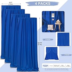Royal Blue Backdrop Curtains 20ft x 10ft Photo