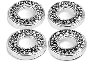 JSORUM Bling Car Door Lock Accessories Door Lock, Bling Inner Car Door Lock Cover Stickers, Car Door Lock Pin Caps for C Class C200 C300 E Class E200 300 GLC 200 260 300, Pack of 4