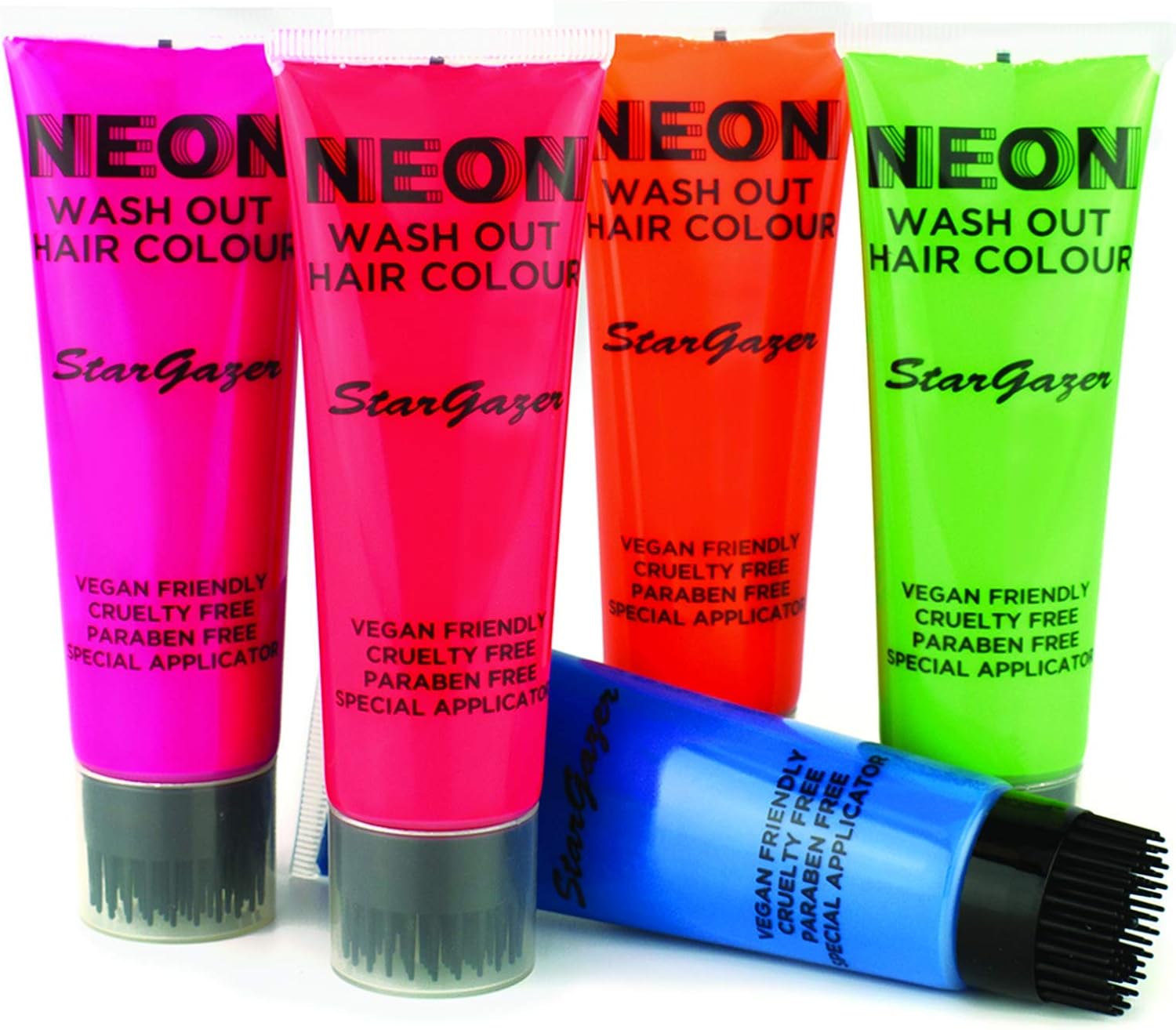 Stargazer Neon UV-Reactive Wash Out Hair Colour, Super Vibrant Colour, Blue, Neon Blue - Image 3