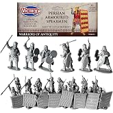 Wargames Delivered - Victrix Persian Armoured Spearman Miniatures with Bonus Miniature STL Download - 30 Figures of 28mm for Ancient Wargaming Weapons - Fight with Greeks, Macedonians &amp; Scythians