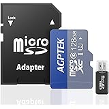 AGPTEK 128GB Micro SD Card, TF Memory Card UHS-I U3 with Card Reader, 100 MB/s, Compatible with Mp3 Player, Android Smartphon