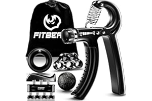FitBeast Grip Strengthener Forearm Strengthener Hand Grips Strengthener Kit - 5 Pack Adjustable Resistance