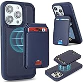 Ｈａｖａｙａ for iPhone 14 Pro Wallet Case magsafe Compatible with Card Holder for Women Men 2 in 1 Detachable Magnetic Shockproof Phone case Stand Leather Credit Card Slots-Blue
