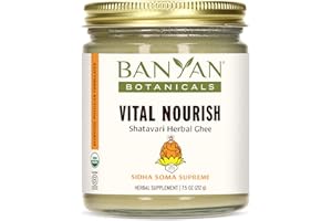 Banyan Botanicals Vital Nourish - Organic Shatavari Ghee – Stress Support Formula & Female Reproductive Health Supplement – Ayurvedic Adaptogen Ghee* – 7.5 oz. – Non-GMO Sustainably Sourced Grass-Fed