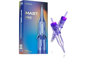 Mast Tattoo Pro Tattoo Cartridges 20Pcs Assorted Mixed Sizes Standard 1RL 3RL 5RL 7RL 5RS 7RS 7RM 9RM 15RM Disposable Round L