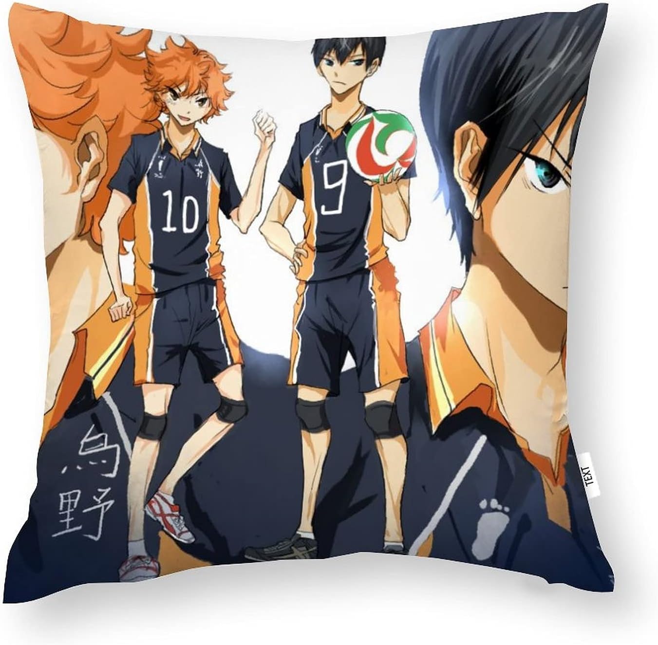 Amazon ハイキュー 人気 アニメ漫画 ポリエステル枕カバー両面印刷 正方形 枕カバー 寝具 車やソファー 背当て かわいい 萌え 部屋 装飾14 14 枕カバー ピローケース オンライン通販