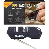Smith&rsquo;s Pocket Pal Tactical Knife Sharpener - 2 Stage Sharpener &amp; Diamond Sharpening Rod - Pocket Clip - Outdoor Hunting Knife &amp; Hook Sharpener - Compact &amp; Lightweight
