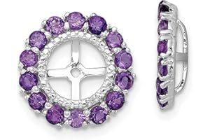 PRECIOUS ACCENTS Sterling Silver Diamond & Amethyst Earring Jacket