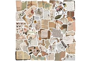 50PCS Vintage Scrapbook Stickers Set – Retro Aesthetic Collage Stickers for Journals, Notebooks, Planners, Laptops, and DIY C
