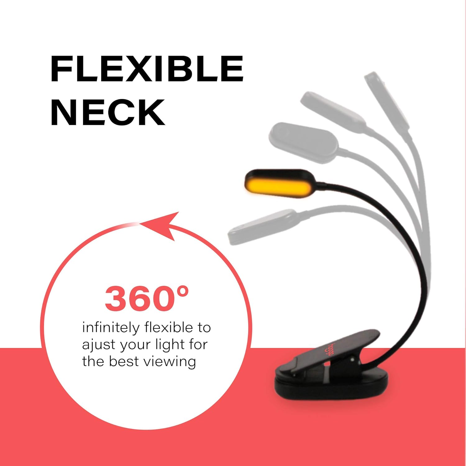 Book Light, Rechargeable Amber Blue Light Blocking Clip-On LED Reading Light by Hooga. 3 Brightness. 1600K. Sleep Aid Eye Care Light for Strain-Free Eyes. Great Gift for Students, Kids, Book Lovers.: Home Improvement