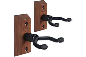 Musbeat Ukulele Wall Mount, 2 Pack Ukulele Hanger, Ukelele Hangers for Display, Black Walnut Ukulele Holder for Mandolin Ukele Concert Pineapple Soprano Tenor and Baritone, Uke Hook for Home, Studio