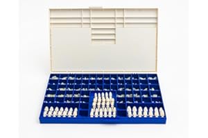 HOUSE BAND Polycarbonate Temporary Dental Crowns Kit 180 pcs with Crown Mold Guides