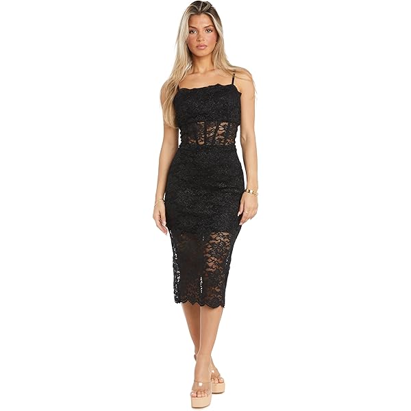 Amazon.com: MORGAN AND CO. Women's Glitter Lace Corset Mini Dress W/Scalloped Illusion Bodice & Spaghetti Straps - Cocktail, Party Wear Black : Clothing, Shoes & Jewelry Amazon.com: MORGAN AND CO. Women's Glitter Lace Corset Mini Dress W/Scalloped Illusion Bodice & Spaghetti Straps - Cocktail, Party Wear Black : Clothing, Shoes & Jewelry