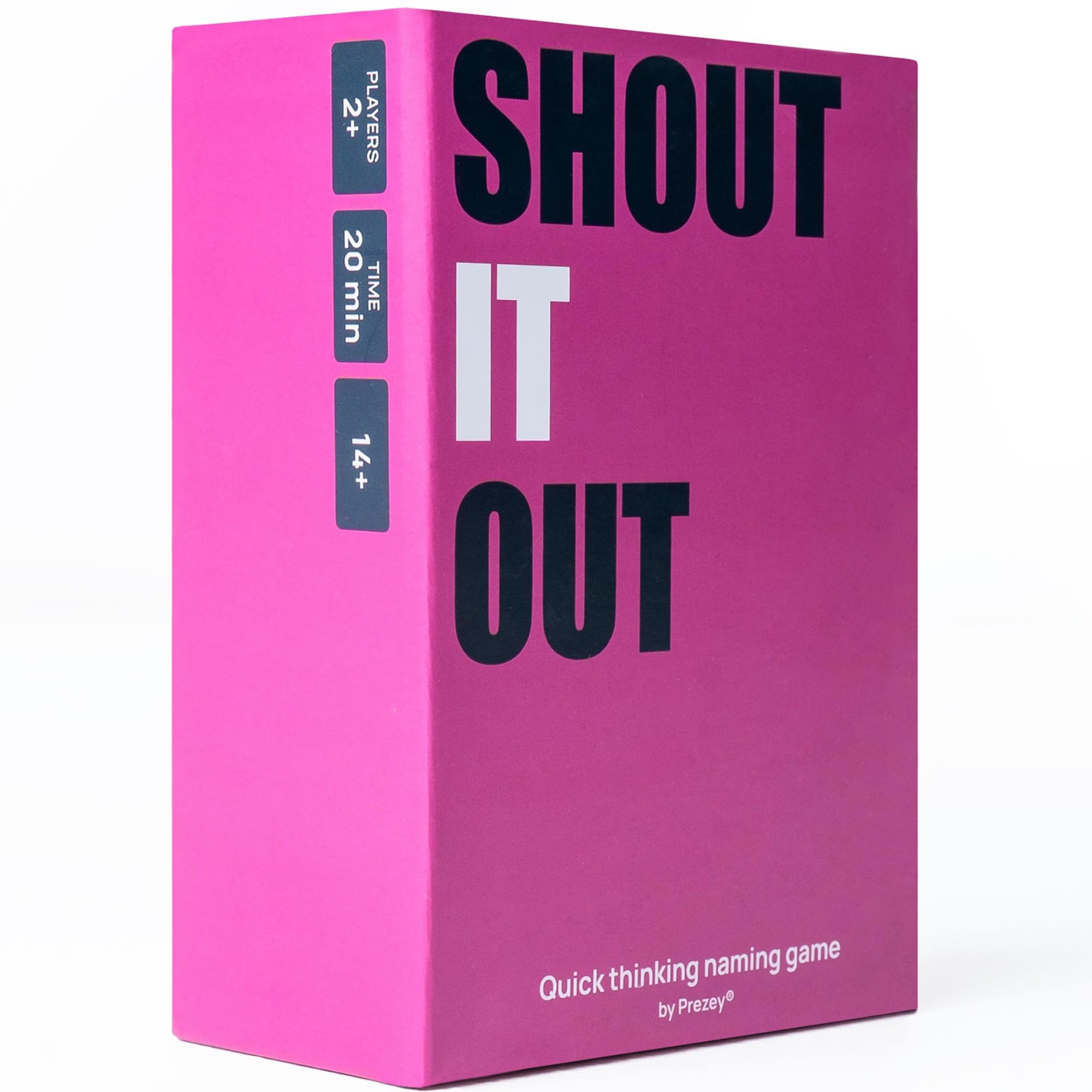 Prezey Shout it Out Category Game - 250 Fun Cards for Family Games for Kids and Adults | Great for Games Night, Party Games, Hen Do Games and Couples Games