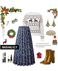 NASHALYLY Women's Chiffon Elastic High Waist