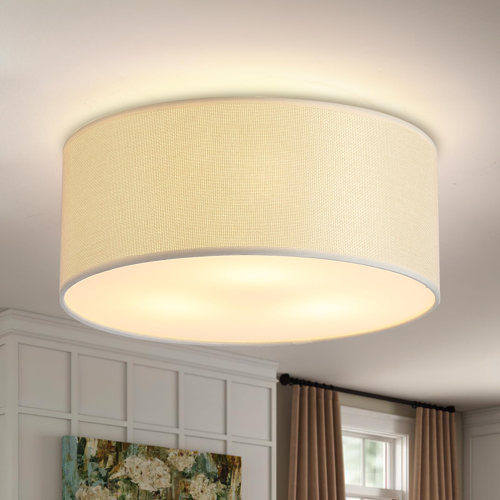 JIWUZHI 3-Light Semi Flush Mount Ceiling Light