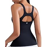 RUNNING GIRL Workout Tops for Women,Racerback Tank Tops with Built in Bras,Padded Sports Bra Yoga Tank Athletic Tops