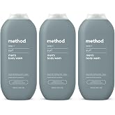method Men&rsquo;s Body Wash, Sea + Surf, 18 fl oz, 3 Pack | Soothing Formula, Leaves Skin Feeling Soft &amp; Moisturized, Rich Lather, Made Without Parabens