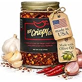 Hot Crispy Oil - Spicy Chili Crisp Blend of Olive Oil, Fresh Crispy Garlic, Shallots &amp; Hot Chili Peppers - Designed for Pizza, Pasta, Eggs, Bread &amp; More - Made in USA - Mild Heat - 6 fl oz - Original