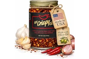 Hot Crispy Oil, An All Natural Unique Blend of Fresh Fried Shallots, Fresh Garlic and a Proprietary Blend of Three Different 