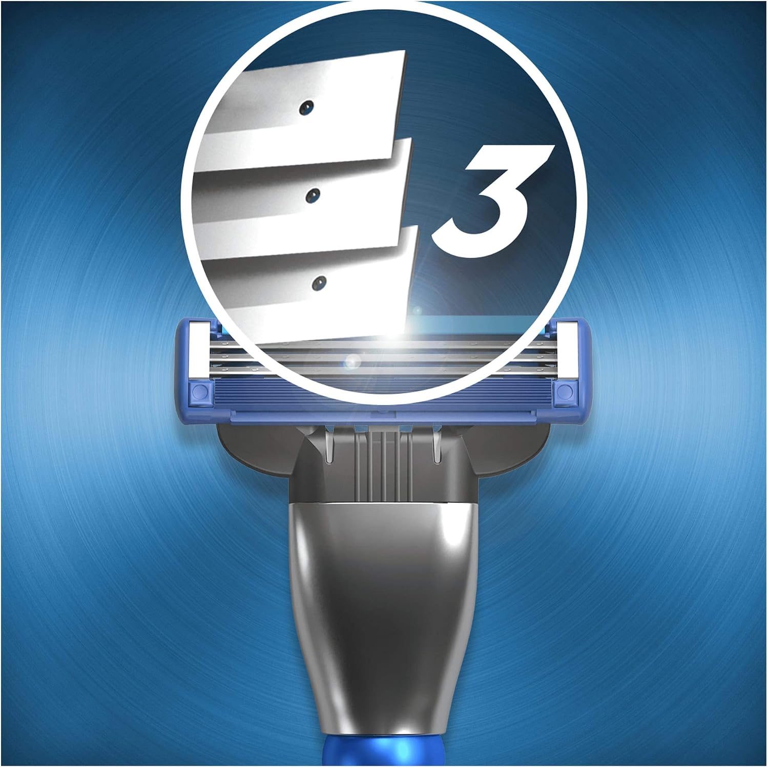 Gillette Mach3 Turbo Men's Razor + 1 Razor Blade Refill, 3D Motion To Fit The Contours Of One's Face - Image 3
