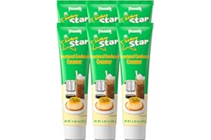 VINAMILK EST 1976 Vinamilk Sweetened Condensed Creamer Tubes | Pack 6 | 5.82 Oz Each, Kantar Choice, Light Creamy Sweet - Portable Liquid Creamer for Vietnamese Drip Coffee, Smoothie, and Dessert