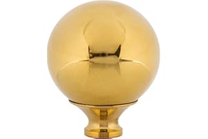 UNIQANTIQ HARDWARE SUPPLY Polished Brass Ball Bed Post Finials | Diameter: 2" | Replacement Bed Hardware in Antique or Modern Styles | UA-763-BPB (4)