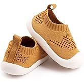 Baby First-Walking Shoes 1-4 Years Kid Shoes Trainers Toddler Infant Boys Girls Soft Sole Non Slip Cotton Canvas Mesh Breathable Lightweight TPR Material Slip-on Sneakers Outdoor