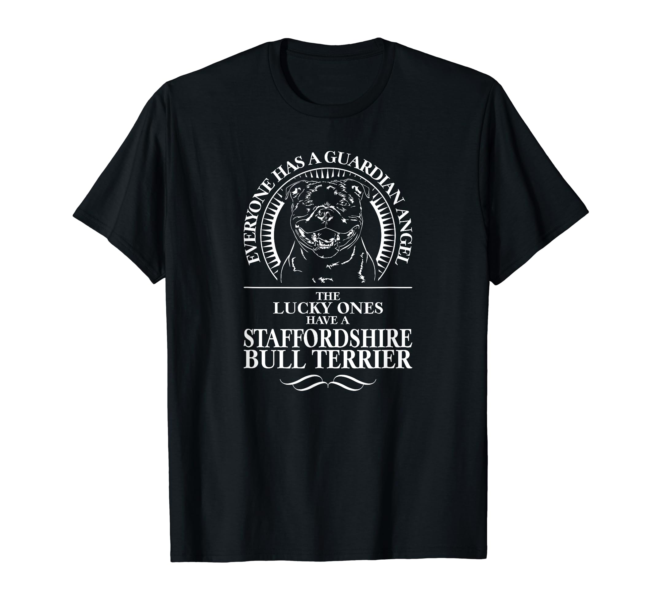 Staffordshire Bull Terrier Guardian Guardian Angel Dog Saying T-Shirt
