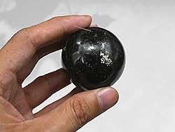 Nuummite Crystal Ball with Stand - 2" Inches