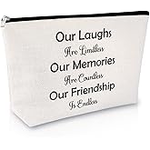 Sfodiary Friendship Gifts for Friends Makeup Bag Birthday Graduation Gifts for Best Friends Cosmetic Bag Long Distance Friendship Present for Bestie BFF Sister Christmas Zipper Travel Cosmetic Pouch