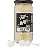 Collins Gourmet Snow White Cocktail Onion, Pickled Onion Jar for Cocktails, Bloody Mary Ingredients, Meat and Cheese Trays and Snacks, Pickled Onions, Charcuterie Board Toppers, 8.3 oz