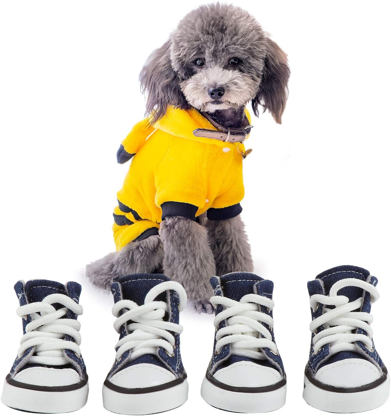 KEESIN Puppy Dog Boots, Anti-Slip Sole Paw Protector, Dog Shoes for Small and Medium Dogs (#8)