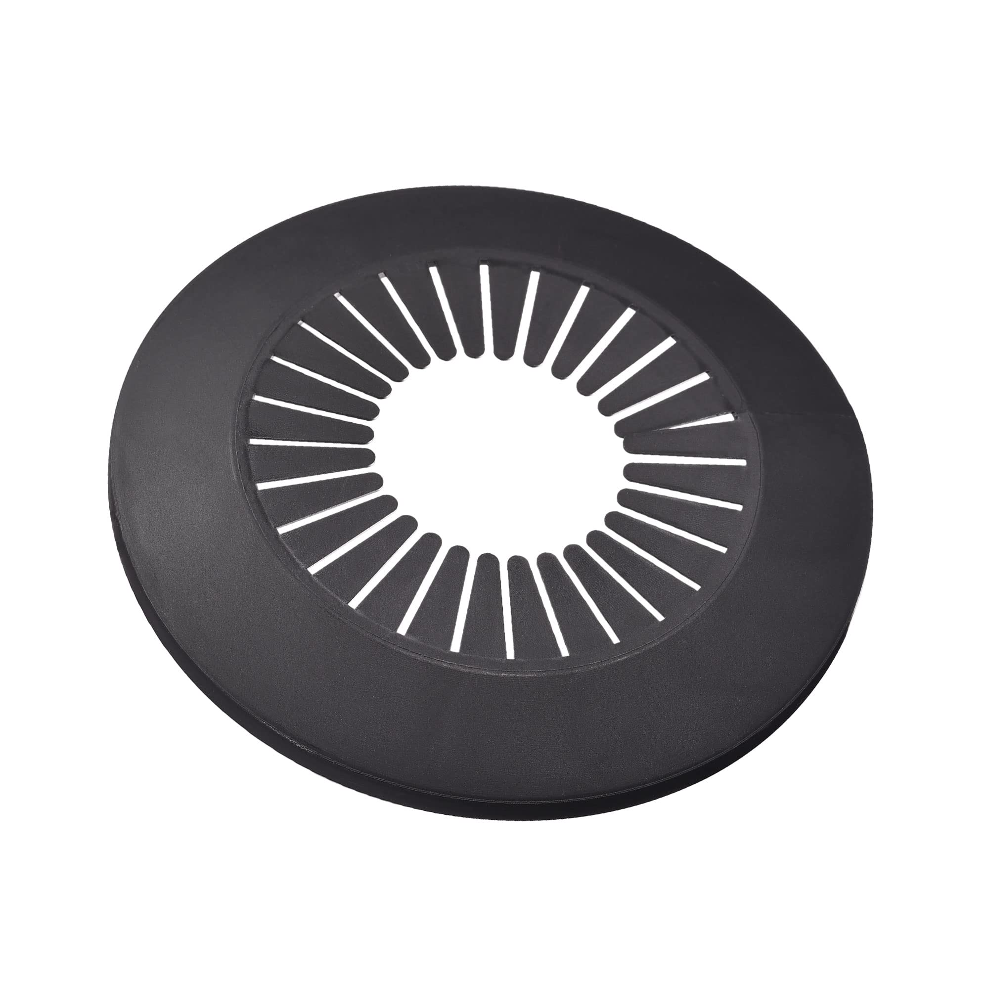sourcing map Pipe Cover Decoration, 60mm-74mm PP Plastic Escutcheon Water Pipe Drain Line Cover Black 8pcs