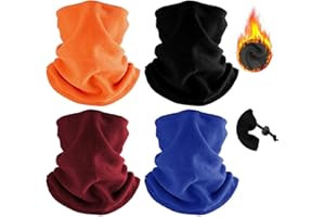 Finvizo Winter Neck Warmer Ski Face Mask: Neck Gaiter Mask Face Cover Balaclava Scarf