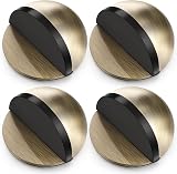 Hotop Self-Adhesive Floor Door Stop Oval Stainless Bronze Four Pack view 1