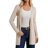GRACE KARIN Long Sleeve Cardigan Sweaters for Women, Lightweight Long Cardigans, Open Front Dressy Casual Jacket